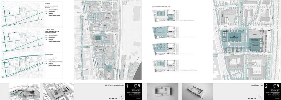 Budafoki Piac épületének és környezetének tervezése, Budafok-Belváros központjának városépítészeti rendezése (Kertész Építész Stúdióval közösen)